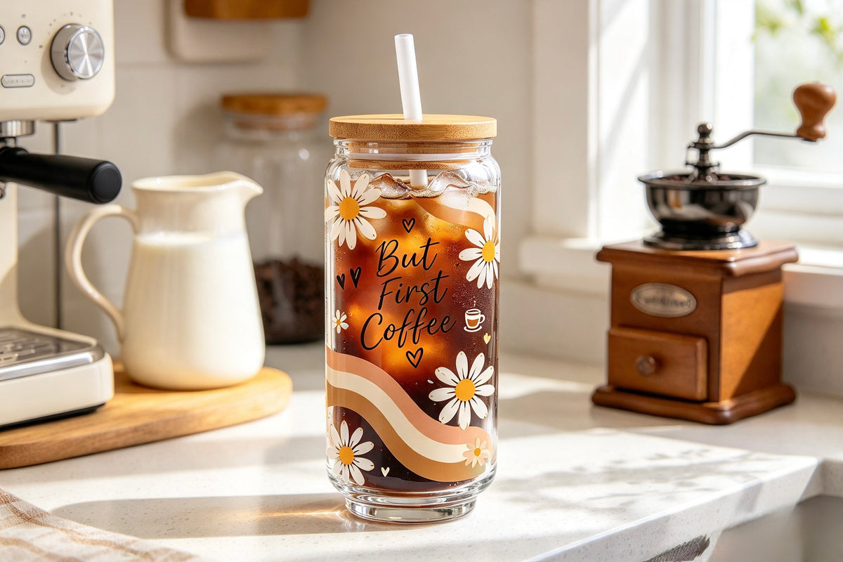 Glass Holiday Season Cups