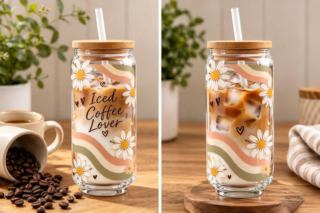 Glass Holiday Season Cups