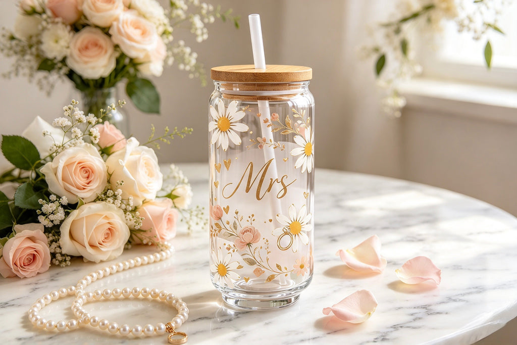 Glass Holiday Season Cups