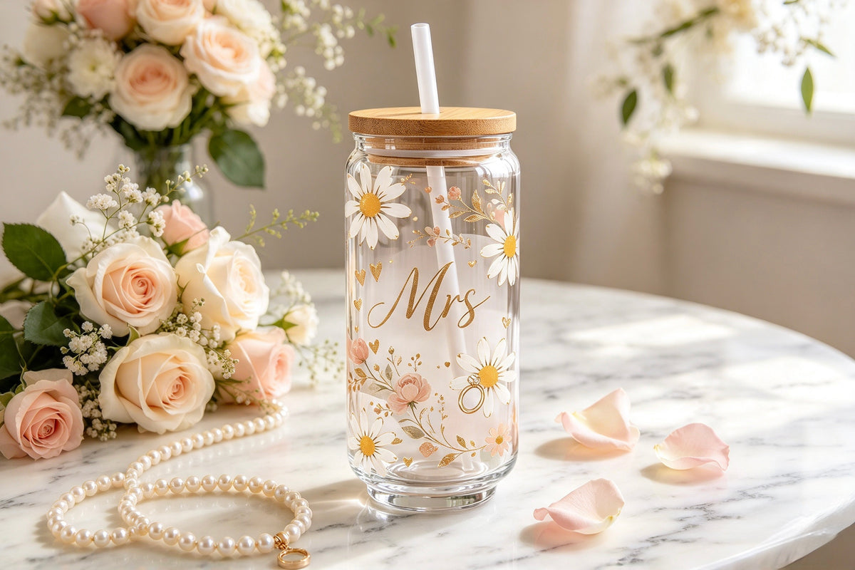 Glass Holiday Season Cups