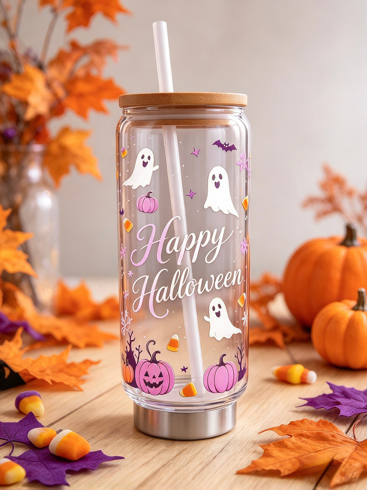 Glass Holiday Season Cups