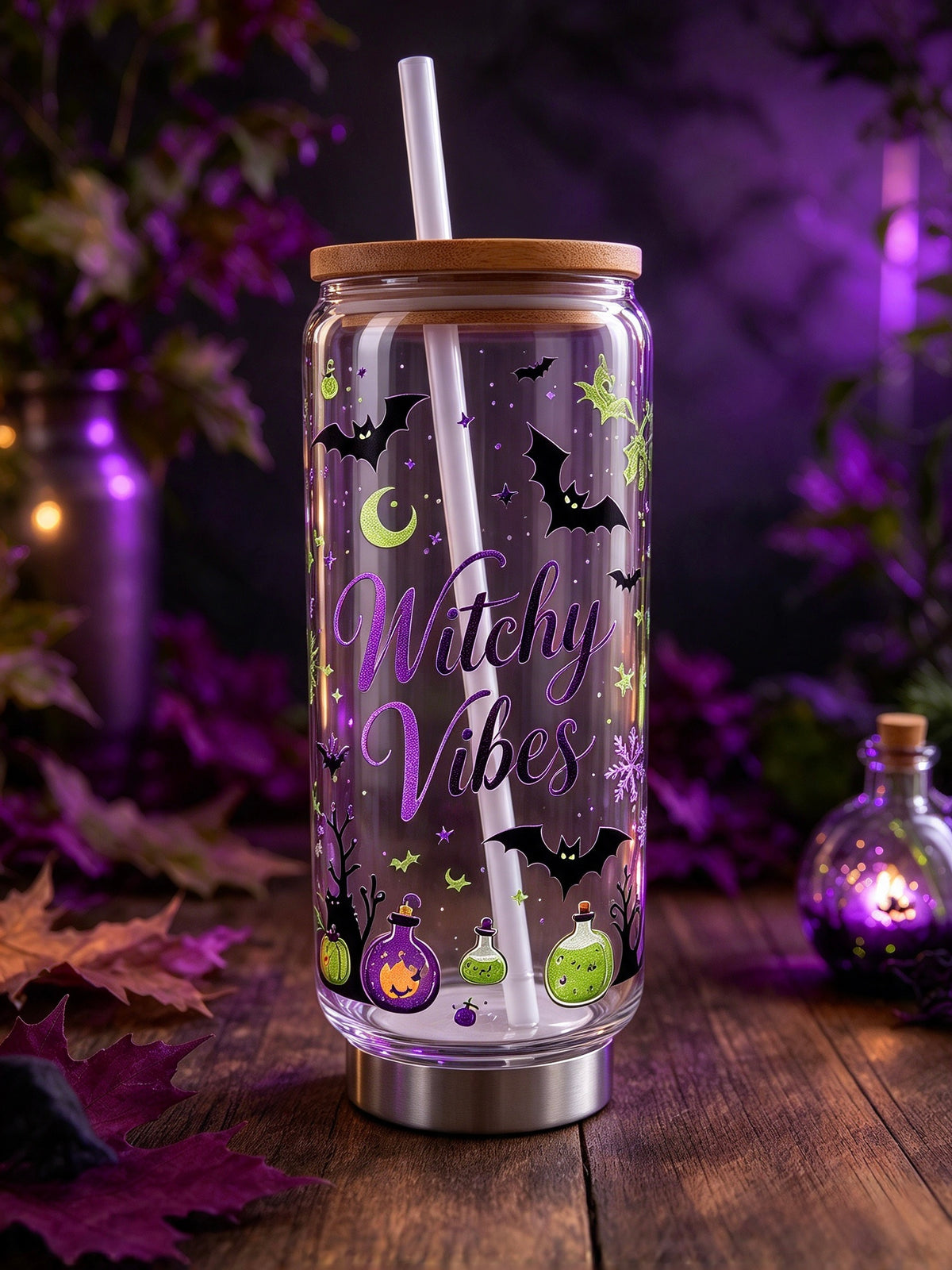 Glass Holiday Season Cups