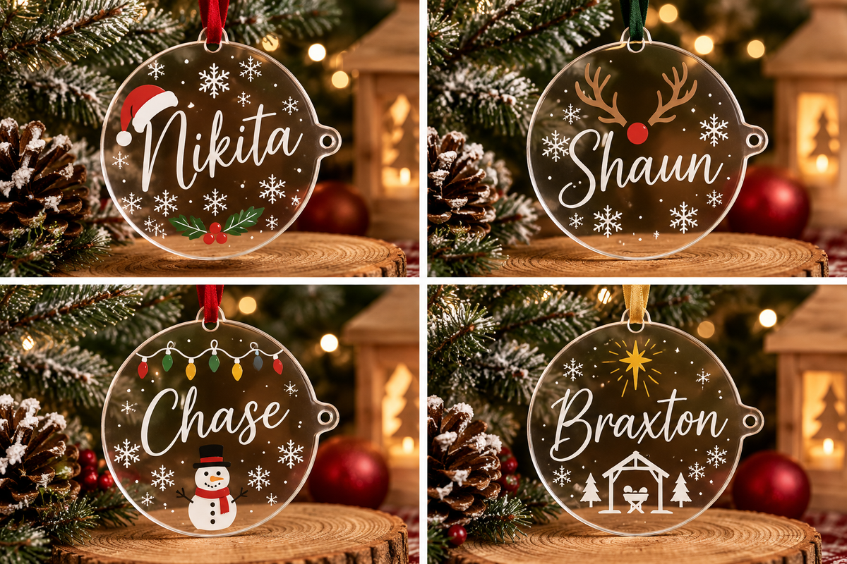 Acrylic Christmas baubles